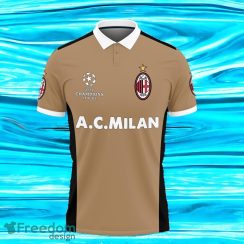 AC Milan Brown 3D Printed Polo Shirt Style Gift For Men And Women