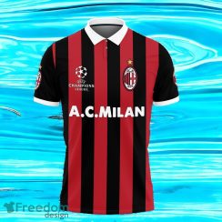 AC Milan Red 3D Printed  Polo Shirt Style Gift For Men And Women