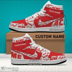 Acme Markets Brand Logo Custom Name Air Jordan Hightop Shoes For Sneakers Fans - acme markets Logo Personalized Air Jordan Hightop Shoes Photo 2
