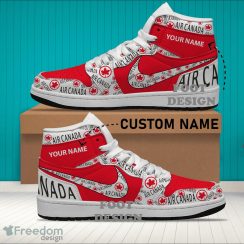 Air Canada Brand Logo Custom Name Air Jordan Hightop Shoes For Sneakers Fans - air canada Logo Personalized Air Jordan Hightop Shoes Photo 2