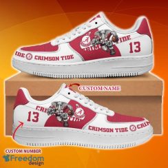 Alabama Crimson Tide Mascot Air Force Sneakers Custom Number And Name For Fans AF1 Shoes