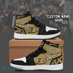 Anaheim Ducks Custom Name Air Jordan Hightop Sneakers For Men Women Fans