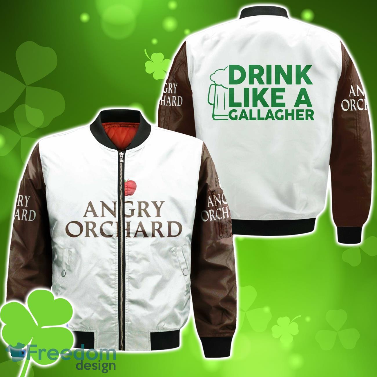 Angry Orchard Drink Like A Gallagher Patrick Day Bomber 3D For Men Women image Angry Orchard Drink Like A Gallagher Patrick Day Bomber 3D For Men Women Product Photo 1
