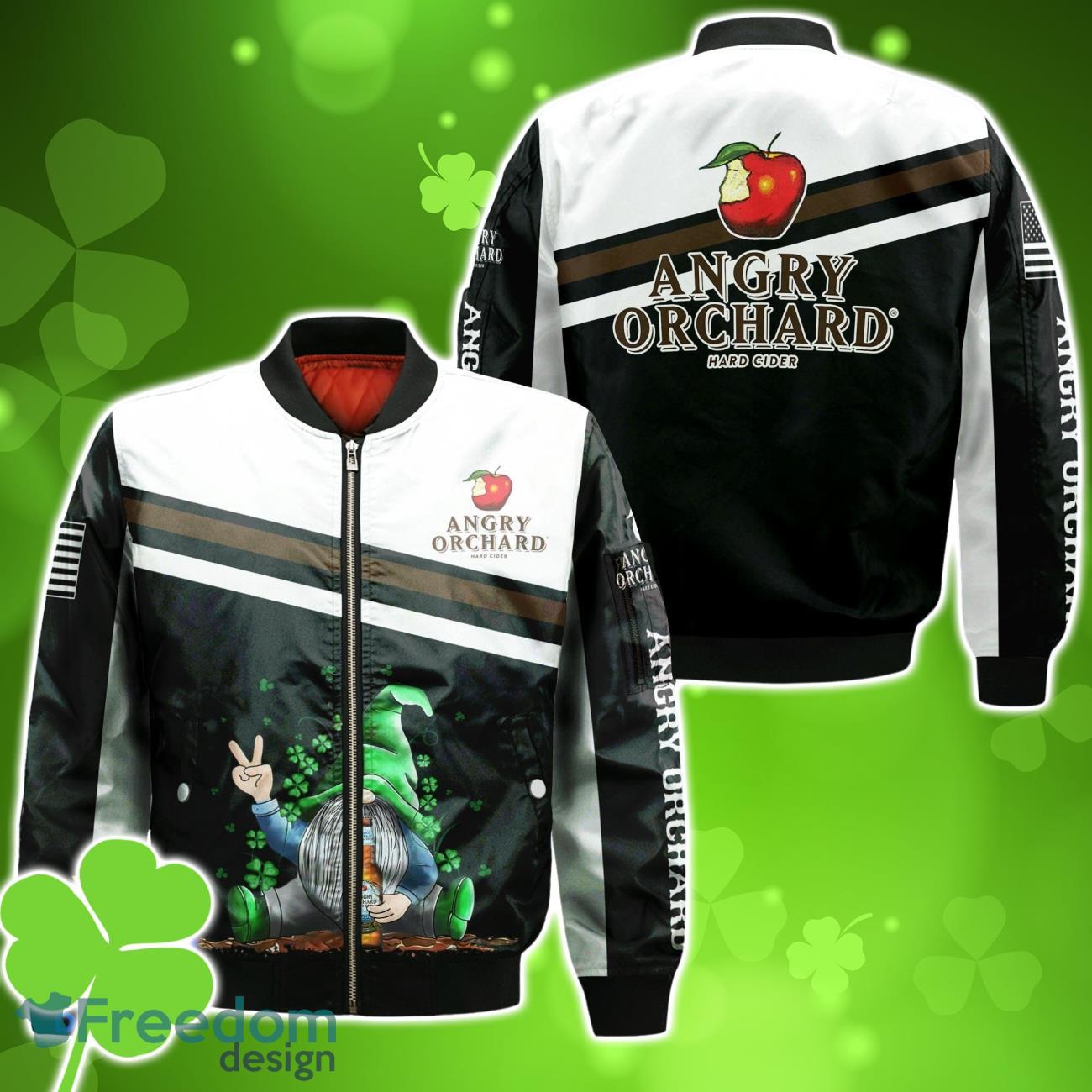 Angry Orcharda Gnome Saint Patrick’s Day Bomber 3D For Men Women image Angry Orcharda Gnome Saint Patrick’s Day Bomber 3D For Men Women Product Photo 1