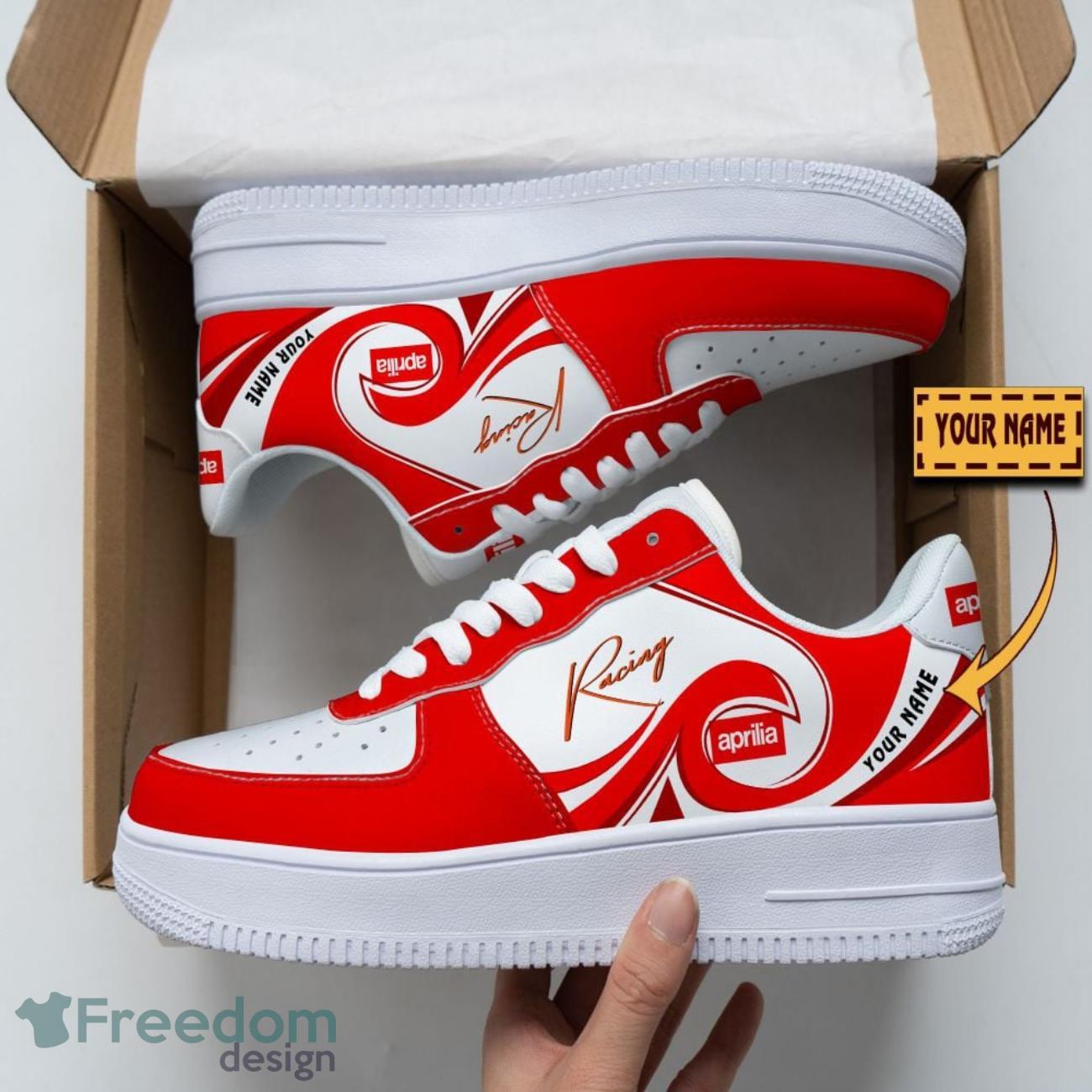 Aprilia Motorcycles Air Force Shoes Sneakers For Sport Fans Limited Shoes Custom Name image Aprilia Motorcycles Air Force Shoes Sneakers For Sport Fans Limited Shoes Custom Name Product Photo 1