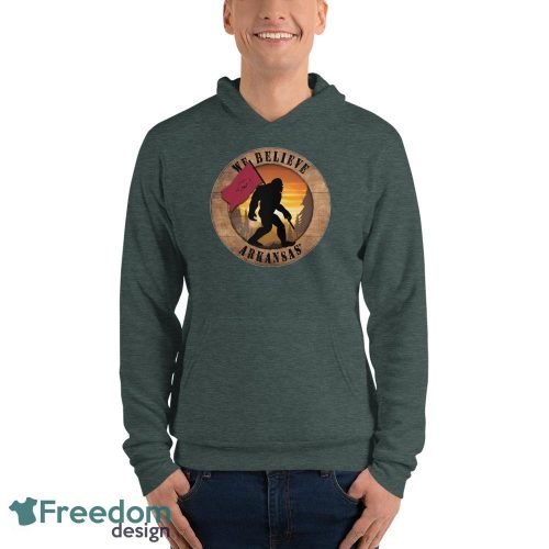 Arkansas Bigfoot We Believe T-Shirt, Hoodie, Sweatshirt - Unisex Fleece Pullover Hoodie-1