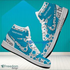 At Home Brand Logo Custom Name Air Jordan Hightop Shoes For Sneakers Fans At Home Brand Logo Custom Name Air Jordan Hightop Shoes For Sneakers Fans