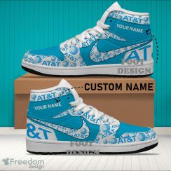 At&t Brand Logo Custom Name Air Jordan Hightop Shoes For Sneakers Fans - at&t Logo Personalized Air Jordan Hightop Shoes Photo 2