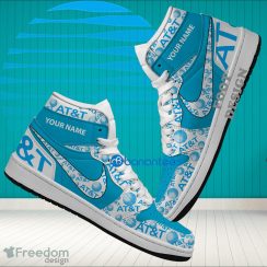 At&t Brand Logo Custom Name Air Jordan Hightop Shoes For Sneakers Fans At&t Brand Logo Custom Name Air Jordan Hightop Shoes For Sneakers Fans