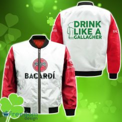 Bacardi Rum Drink Like A Gallagher Patrick Day Bomber 3D For Men Women