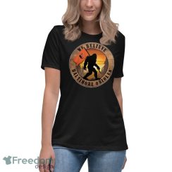 Baltimore Orioles Bigfoot We Believe T-Shirt, Hoodie, Sweatshirt - Women's Relaxed Short Sleeve Jersey Tee