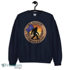 Baltimore Ravens Bigfoot We Believe T-Shirt, Hoodie, Sweatshirt - Unisex Crewneck Sweatshirt-1