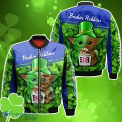 Baskin Robbins Baby Yoda St Patrick’s Day Bomber 3D For Men Women