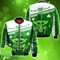 Baskin Robbins  Irish St Patrick Day Baby Yoda Bomber 3D For Men Women