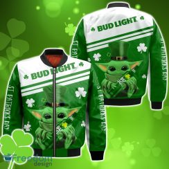 Bud Light Beer Irish St Patrick Day Baby Yoda Bomber 3D For Men Women