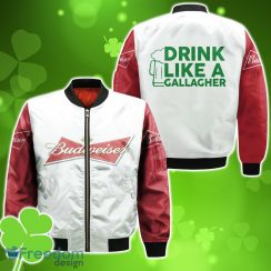 Budweiser Drink Like A Gallagher Patrick Day Bomber 3D For Men Women