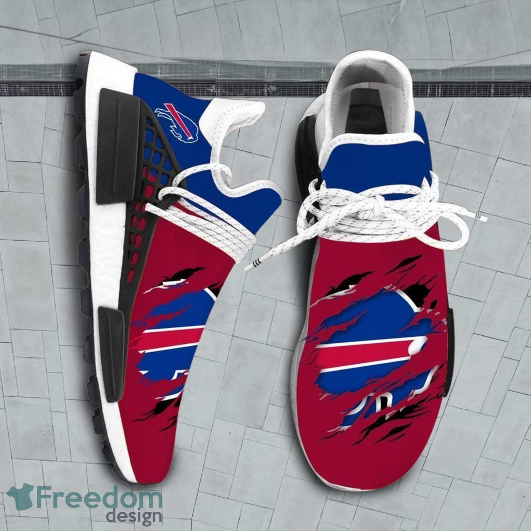 Buffalo Bills NFL Sport Teams NMD Human Race Shoes Running Shoes For Men And Women image Buffalo Bills NFL Sport Teams NMD Human Race Shoes Running Shoes For Men And Women Product Photo 1