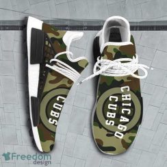 Camo Camouflage Chicago Cubs MLB Sport Teams NMD Human Race Shoes Running Shoes For Men And Women