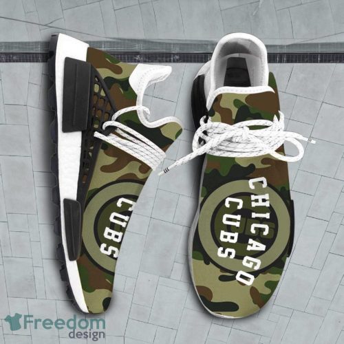 Camo Camouflage Chicago Cubs MLB Sport Teams NMD Human Race Shoes Running Shoes For Men And Women Product Photo 1