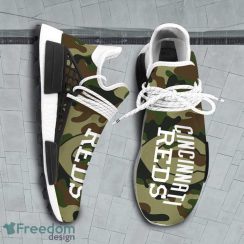 Camo Camouflage Cincinnati Reds MLB Sport Teams NMD Human Race Shoes Running Shoes For Men And Women