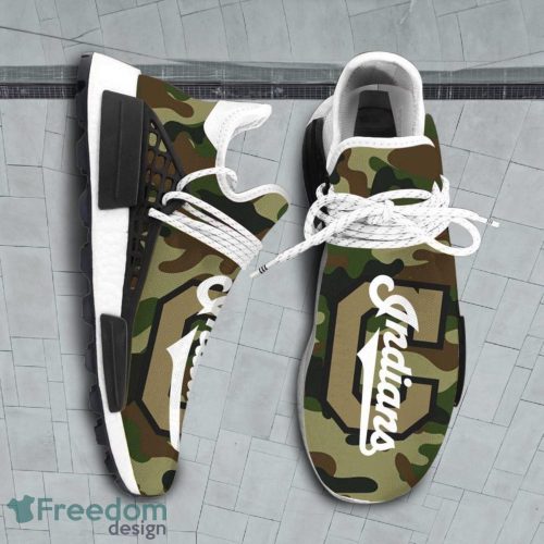 Camo Camouflage Cleveland Indians MLB Sport Teams NMD Human Race Shoes Running Shoes For Men And Women Product Photo 1