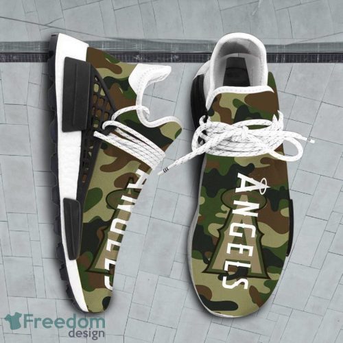 Camo Camouflage Los Angeles Angels MLB Sport Teams NMD Human Race Shoes Running Shoes For Men And Women Product Photo 1