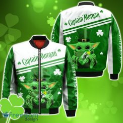 Captain Morgan Irish St Patrick Day Baby Yoda Bomber 3D For Men Women