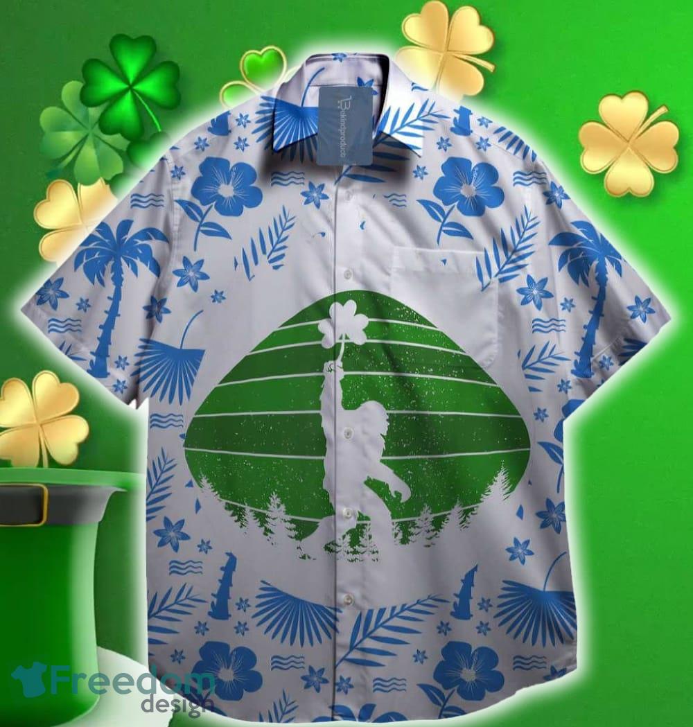 Green Shamrock Bigfoot St. Paddy_s Vibes on St. Patrick day Hawaiian Shirt Surfboard - Green Shamrock Bigfoot St. Paddy_s Vibes on St. Patrick day Hawaiian Shirt Surfboard