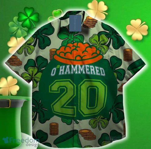 Hammered Tipsy Beer Shamrock LePrechaun St. Patrick day Hawaiian Shirt Islander - Hammered Tipsy Beer Shamrock LePrechaun St. Patrick day Hawaiian Shirt Islander