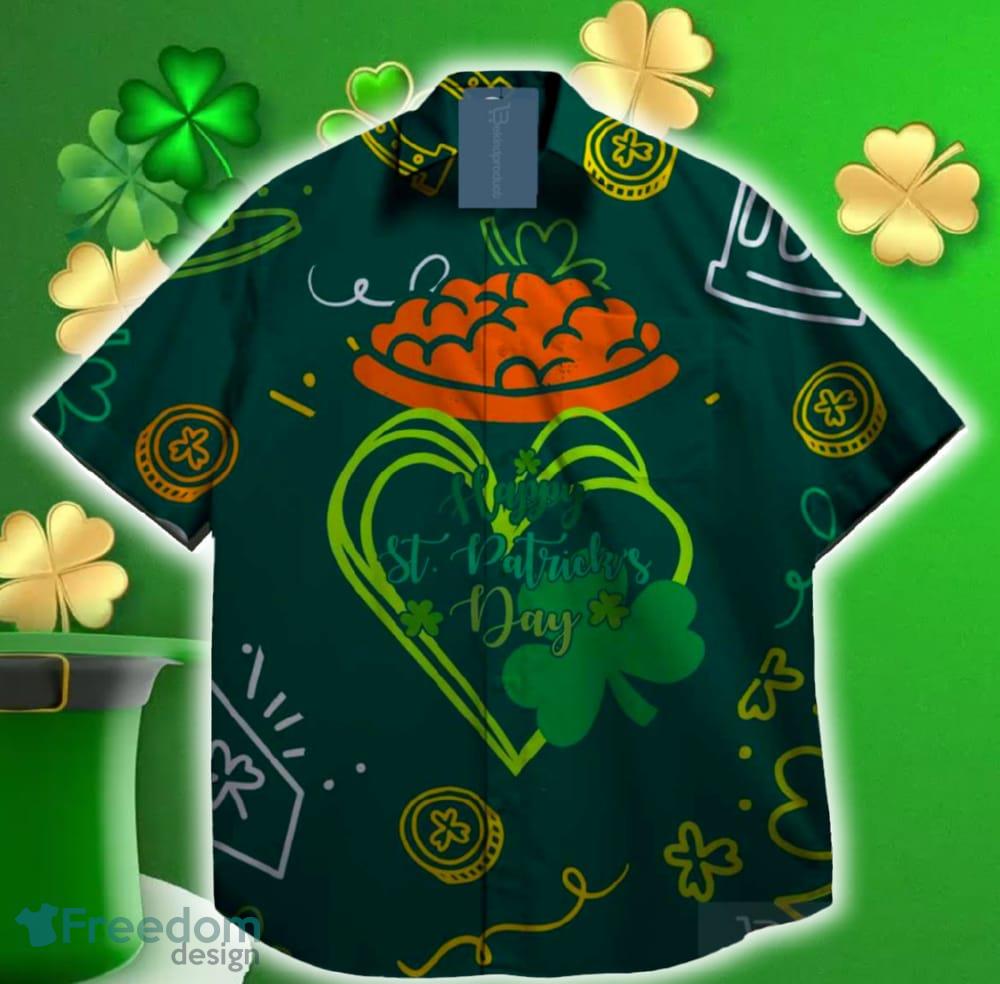 Happy Heart Lucky Shamrock LePrechaun St. Patrick day Hawaiian Shirt Ocean - Happy Heart Lucky Shamrock LePrechaun St. Patrick day Hawaiian Shirt Ocean