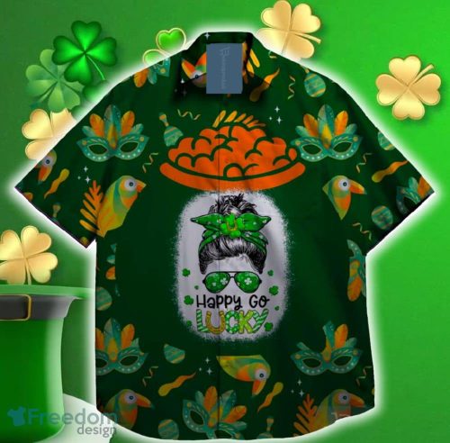 Happy Messy Shamrock LePrechaun St. Patrick day Hawaiian Shirt Cruise - Happy Messy Shamrock LePrechaun St. Patrick day Hawaiian Shirt Cruise