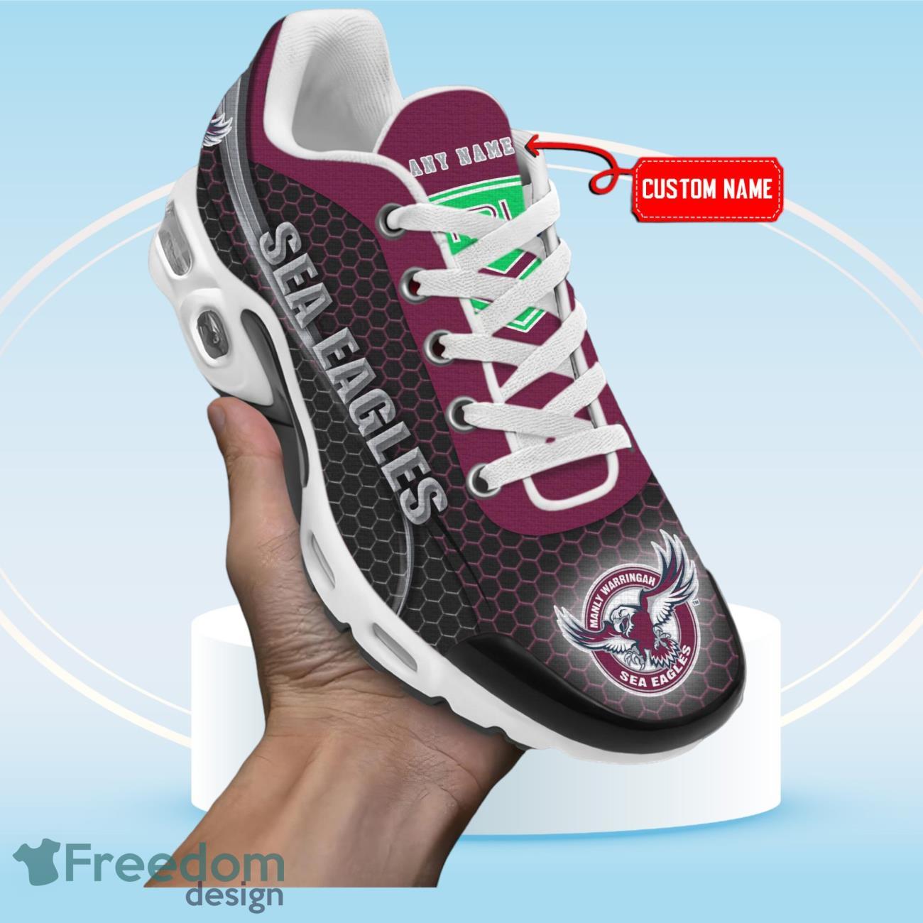 Manly Warringah Sea Eagles NRL Team Premium TN Sneaker Sports Shoes For Men Women Custom Name Product Photo 1