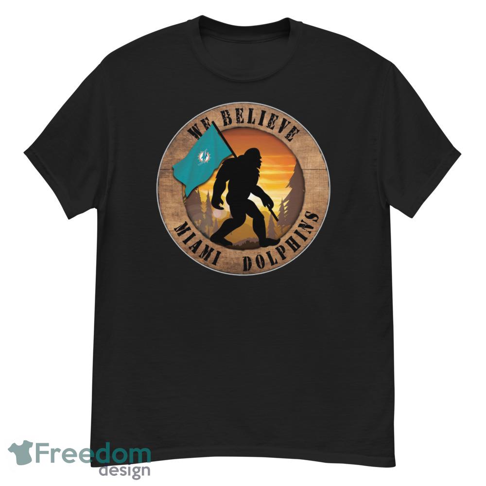 miami-dolphins-bigfoot-we-believe-t-shirt-hoodie-sweatshirt-1.jpeg Miami Dolphins Bigfoot We Believe T-Shirt, Hoodie, Sweatshirt - G500 Men’s Classic T-Shirt