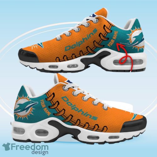 Miami Dolphins Custom Name New TN Sneaker Sports Shoes For Fans Custom Name Product Photo 1