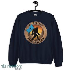 Miami Marlins Bigfoot We Believe T-Shirt, Hoodie, Sweatshirt - Unisex Crewneck Sweatshirt-1