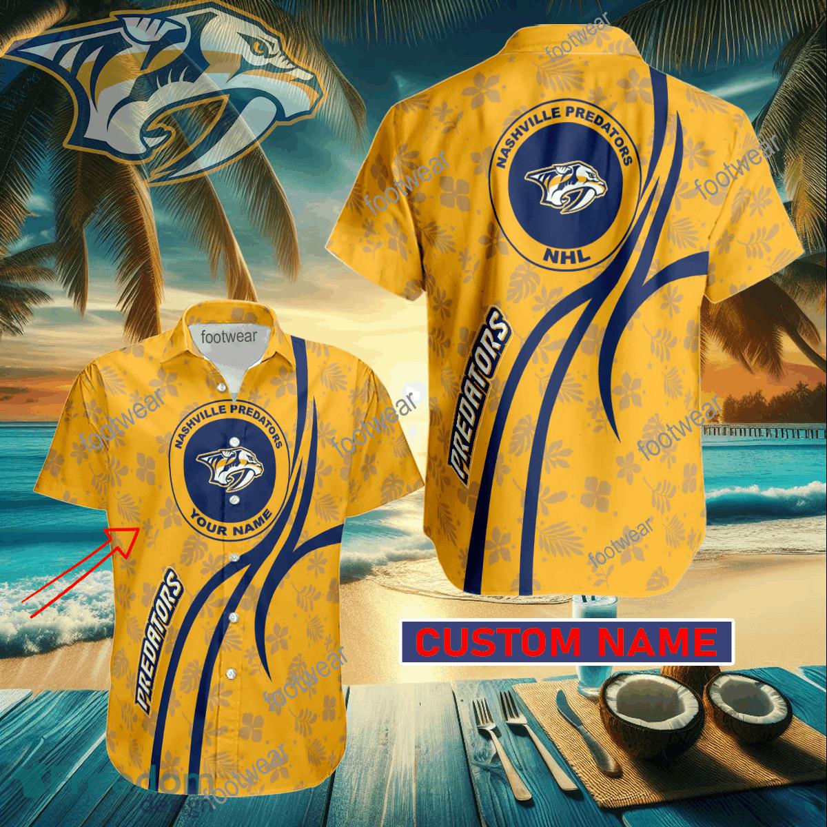 Nashville Predators Custom Name Hawaiian Shirt New For Men Women Fans Gift - Nashville Predators Custom Name Hawaiian Shirt New For Men Women Fans Gift