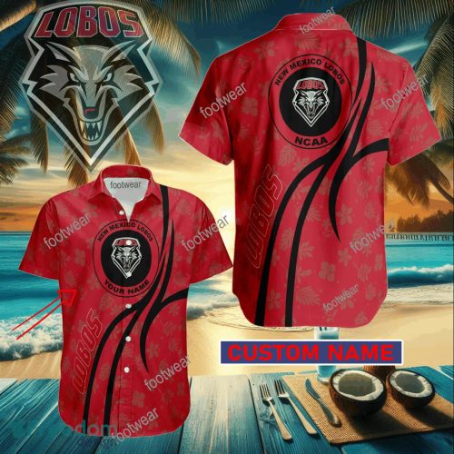 New Mexico Lobos Custom Name Hawaiian Shirt New For Men Women Fans Gift - New Mexico Lobos Custom Name Hawaiian Shirt New For Men Women Fans Gift