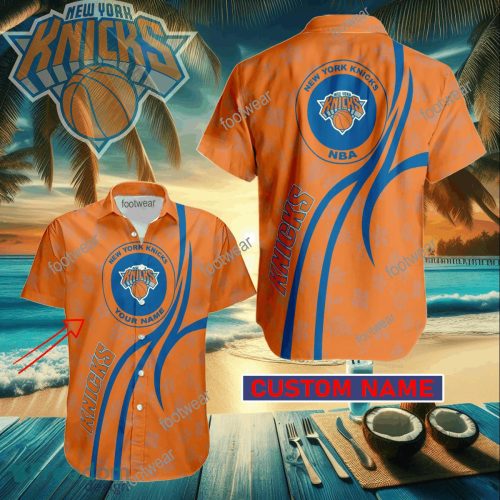 New York Knicks Custom Name Hawaiian Shirt New For Men Women Fans Gift - New York Knicks Custom Name Hawaiian Shirt New For Men Women Fans Gift