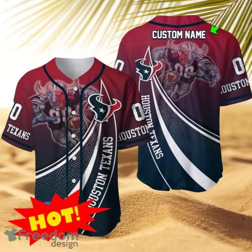 Personalized Houston Texans Mascot 3D NFL Baseball Jersey Shirt Product Photo 1