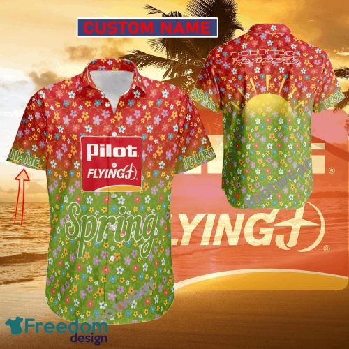 Pilot Flying J Cruise Logo Brand 3D Hawaiian Shirt New Custom Name Tropical Beach Gift For Fans - Pilot Flying J Cruise Logo Brand 3D Hawaiian Shirt New Custom Name Tropical Beach Gift For Fans