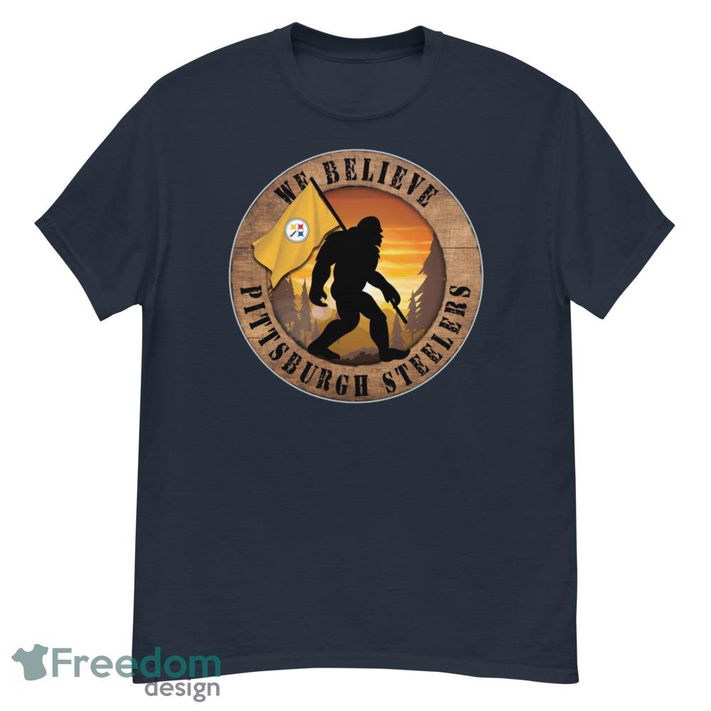 Pittsburgh Steelers Bigfoot We Believe T Shirt, Hoodie, Sweatshirt image Pittsburgh Steelers Bigfoot We Believe T-Shirt, Hoodie, Sweatshirt - G500 Men’s Classic T-Shirt-1