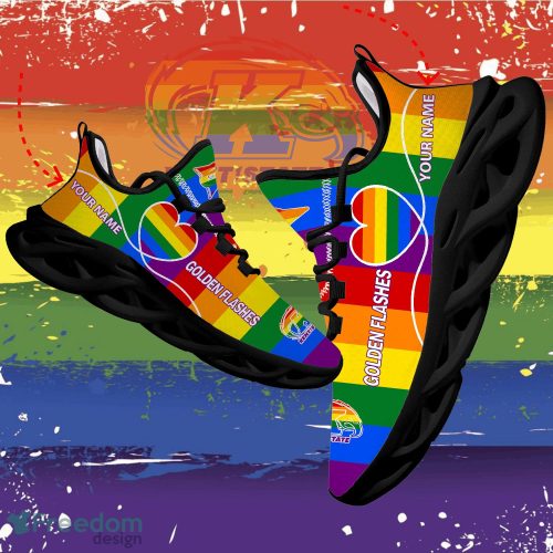 Rainbow LGBT Love NCAA Kent State Golden Flashes Max Soul Shoes Personalized - Rainbow LGBT Love NCAA Kent State Golden Flashes Max Soul Shoes Personalized Photo 1