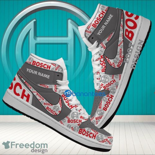 Robert Bosch Gmbh Brand Logo Custom Name Air Jordan Hightop Shoes For Sneakers Fans - robert bosch gmbh Logo Personalized Air Jordan Hightop Shoes Photo 1