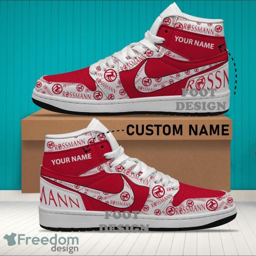 Rossmann Brand Logo Custom Name Air Jordan Hightop Shoes For Sneakers Fans - rossmann Logo Personalized Air Jordan Hightop Shoes Photo 2