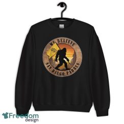 San Diego Padres Bigfoot We Believe T-Shirt, Hoodie, Sweatshirt - Unisex Crewneck Sweatshirt