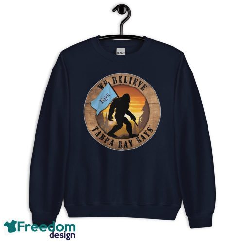 Tampa Bay Rays Bigfoot We Believe T-Shirt, Hoodie, Sweatshirt - Unisex Crewneck Sweatshirt-1