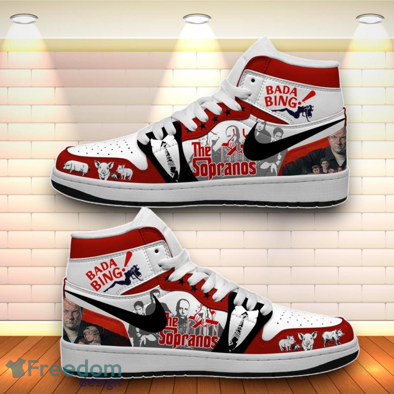 The Sopranos Bada Bing Air Jordan High Top Shoes Product Photo 1