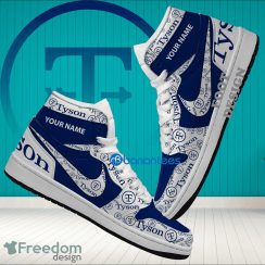 Tyson Foods Brand Logo Custom Name Air Jordan Hightop Shoes For Sneakers Fans Tyson Foods Brand Logo Custom Name Air Jordan Hightop Shoes For Sneakers Fans