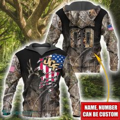 UCF Knights NCAA1-Hunting Camo Pattern Custom Name 3D Hoodie For Fans Father’s Day Gift