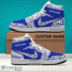 Unilever Brand Logo Custom Name Air Jordan Hightop Shoes For Sneakers Fans - unilever Logo Personalized Air Jordan Hightop Shoes Photo 2